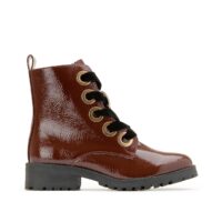 Boots vernie à lacets